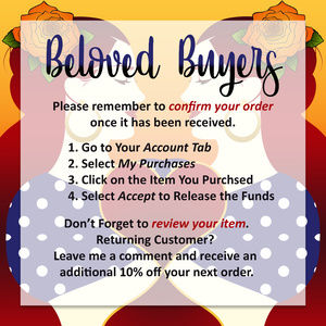 Remember to Confirm Your Order & Review Your Item